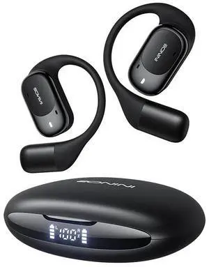 Open-Ear Earbuds with Earhooks, LED Display Case, Lightweight & Secure Fit, All-Day Comfort, Stay-Aware Design, Clear Calls, 40H Playtime, IPX5 Waterproof Bluetooth 5.3 for Running, Gym Open-Ear Earbuds with Earhooks, LED Display Case, Lightweight & Secure Fit, All-Day Comfort, Stay-Aware Design, Clear Calls, 40H Playtime, IPX5 Waterproof Bluetooth 5.3 for Running, Gym