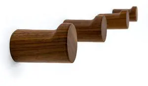 Natural Wooden Wall Mounted Hooks - Pack of 4 - Modern - Handmade Decorative Wood Pegs Minimalist for Hanging Hat, Coats (Black Walnut Wood) Natural Wooden Wall Mounted Hooks - Pack of 4 - Modern - Handmade Decorative Wood Pegs Minimalist for Hanging Hat, Coats (Black Walnut Wood)