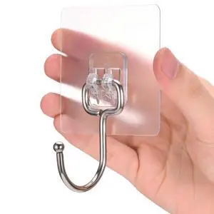 Large Adhesive Hooks, 12-Pack Sticky Hangers for Hanging Heavy Duty, Transparent Waterproof Oil-Proof and Rustproof, Towel and Coats Hooks for Bathroom,Kitchen Home and Office Large Adhesive Hooks, 12-Pack Sticky Hangers for Hanging Heavy Duty, Transparent Waterproof Oil-Proof and Rustproof, Towel and Coats Hooks for Bathroom,Kitchen Home and Office