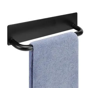 Self Adhesive Hand Towel Holder- 304 Stainless Steel Hand Towel Bar for Bathroom Kitchen Stick on Wall, Towel Ring No Drilling, 9 Inch (Black) Self Adhesive Hand Towel Holder- 304 Stainless Steel Hand Towel Bar for Bathroom Kitchen Stick on Wall, Towel Ring No Drilling, 9 Inch (Black)