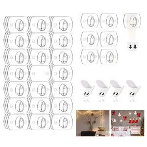 Packs Indoor Mini Light Clips, Damage Free Hanging Christmas String Light Hooks with Adhesive Strips, Clear Wall Clips for Hanging Lights Xmas Decor and Cables, 60 Clear Clips and 60 Strips Packs Indoor Mini Light Clips, Damage Free Hanging Christmas String Light Hooks with Adhesive Strips, Clear Wall Clips for Hanging Lights Xmas Decor and Cables, 60 Clear Clips and 60 Strips