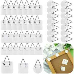 Adhesive Picture Hanger Foamboard Picture Hanging Hooks Without Nails Plastic Sticky Photo Hooks for Home Wall Art Photo Frame Bathroom Closet (Round,Square) Adhesive Picture Hanger Foamboard Picture Hanging Hooks Without Nails Plastic Sticky Photo Hooks for Home Wall Art Photo Frame Bathroom Closet (Round,Square)