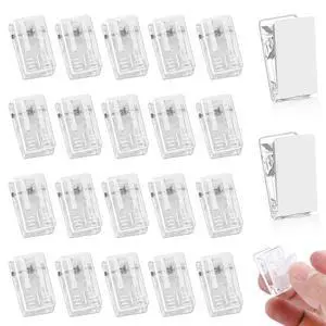 20 Pieces Self Adhesive Clips, Tapestry Sticky Wall Photo Poster Plastic Hanging Spring Light Clips for Office Christmas Decoration, Clear 20 Pieces Self Adhesive Clips, Tapestry Sticky Wall Photo Poster Plastic Hanging Spring Light Clips for Office Christmas Decoration, Clear