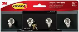 Key Rail, Slate, 1-Rail, 6-Strips, Organize Damage-Free Key Rail, Slate, 1-Rail, 6-Strips, Organize Damage-Free