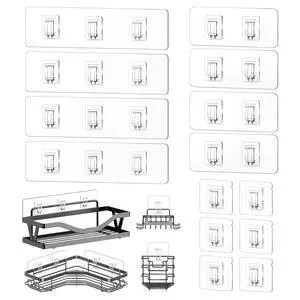 Shower Caddy Replacement, Strong Hooks, No Drilling Shower Shelf, Hooks for Caddy, Soap Holder and Kitchen Racks Shower Caddy Replacement, Strong Hooks, No Drilling Shower Shelf, Hooks for Caddy, Soap Holder and Kitchen Racks