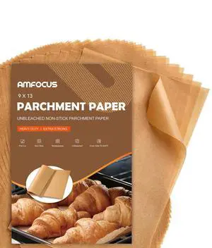 200 Pcs Parchment Paper Sheets, 9x13 In Non-Stick Precut Baking Parchment for Baking, Grilling, Air Fryer, Steaming, and More (Unbleached) - Quarter Sheet Size, Perfect for Bread, Cakes, Cookies 200 Pcs Parchment Paper Sheets, 9x13 In Non-Stick Precut Baking Parchment for Baking, Grilling, Air Fryer, Steaming, and More (Unbleached) - Quarter Sheet Size, Perfect for Bread, Cakes, Cookies