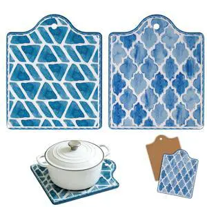 Ceramic Trivets for Hot Dishes, Large Trivets for Hot Pots and Pans, Trivets for Quartz Countertops, Hot Pads for Kitchen Gifts (2 Pcs) Ceramic Trivets for Hot Dishes, Large Trivets for Hot Pots and Pans, Trivets for Quartz Countertops, Hot Pads for Kitchen Gifts (2 Pcs)