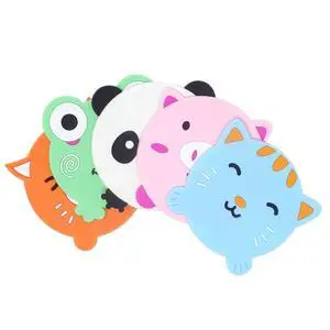 Cute Colorful Animal Silicone Rubber Coasters Cup Mats Cute Colorful Animal Silicone Rubber Coasters Cup Mats