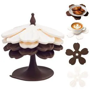 Silicone Trivets for Hot Dishes Pans Teapot Cups, Trivet Tree Set 6 Pack Trivets +1 Stand - Collapsible Hot Pads Heat Pot Holders, Hot Pads for Table Countertops Kitchen, Latte Color Silicone Trivets for Hot Dishes Pans Teapot Cups, Trivet Tree Set 6 Pack Trivets +1 Stand - Collapsible Hot Pads Heat Pot Holders, Hot Pads for Table Countertops Kitchen, Latte Color