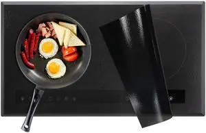 Translucent Induction Cooktop Protector Mat, Black, 52x78CM Translucent Induction Cooktop Protector Mat, Black, 52x78CM