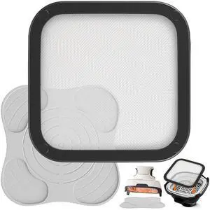 Silicone Heat Resistant Mat & Splatter Shield, Beige Silicone Heat Resistant Mat & Splatter Shield, Beige