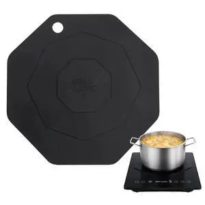 2pack Silicone Induction Cooktop Protector Mat 9.25inches,Black 2pack Silicone Induction Cooktop Protector Mat 9.25inches,Black