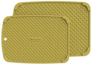 2-Pack Silicone Multi-Use Mats (14" & 12") ¨C All-Purpose Hot Pad, Non-Slip Drying Mat, Counter Protector in Vibrant Green 2-Pack Silicone Multi-Use Mats (14" & 12") ¨C All-Purpose Hot Pad, Non-Slip Drying Mat, Counter Protector in Vibrant Green