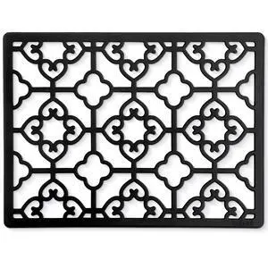 Extra Large, Thick, Silicone Trivet for Hot Dishes, Pots, and Pans, Heat Resistant Mat for Countertop, Hot Pad for Kitchen, Easy to Clean, 16 x 12 x 3/8 Inches, (Black, Spaniard) Extra Large, Thick, Silicone Trivet for Hot Dishes, Pots, and Pans, Heat Resistant Mat for Countertop, Hot Pad for Kitchen, Easy to Clean, 16 x 12 x 3/8 Inches, (Black, Spaniard)