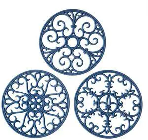 Silicone Trivet Mat - Hot Pot Holder Hot Pads for Table & Countertop - Teapot Trivet Kitchen Trivets - Non-Slip & Heat Resistant Modern Kitchen Hot Pads for Pots & Hot Dish Navy Blue Trivet Set of 3 Silicone Trivet Mat - Hot Pot Holder Hot Pads for Table & Countertop - Teapot Trivet Kitchen Trivets - Non-Slip & Heat Resistant Modern Kitchen Hot Pads for Pots & Hot Dish Navy Blue Trivet Set of 3
