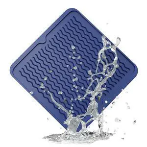 4-in-1 Silicone Mat 12" x 12" / 305 x 306mm Square - Dish Drying Mat, Air Fryer Mat, Coffee Maker Pad & Heat Resistant Trivet (up to 450°F) - Non-Slip Food-Grade BPA-Free (Midnight Blue) 4-in-1 Silicone Mat 12" x 12" / 305 x 306mm Square - Dish Drying Mat, Air Fryer Mat, Coffee Maker Pad & Heat Resistant Trivet (up to 450°F) - Non-Slip Food-Grade BPA-Free (Midnight Blue)