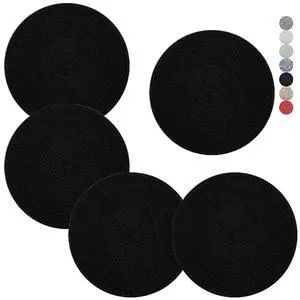Trivets for Hot Dishes, Pots and Pans, 8 Inches Hot Pads 5 Pcs, Pot Holders for Kitchen, Heat Resistant Mat Protect Counter, Coasters Set Home Essentials Farmhouse Decor (Black) Trivets for Hot Dishes, Pots and Pans, 8 Inches Hot Pads 5 Pcs, Pot Holders for Kitchen, Heat Resistant Mat Protect Counter, Coasters Set Home Essentials Farmhouse Decor (Black)