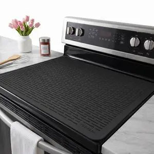 Stove Top Cover for Electric Stove - Silicone Stove Mat for Glass Top, Glass Cooktop Protector for Kitchen,Multi-Functional Oven Covers for Electric Stove (Black,28 x 20) Stove Top Cover for Electric Stove - Silicone Stove Mat for Glass Top, Glass Cooktop Protector for Kitchen,Multi-Functional Oven Covers for Electric Stove (Black,28 x 20)