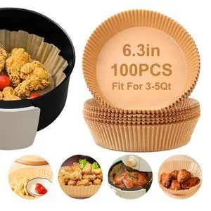Liners Disposable Paper,100Pcs Airfryer Paper Liners,Non Stick Parchment Paper Liners,Food Grade Air Fryer Accessories for Microwave Oven Steamer 6.3inch Round Liners Disposable Paper,100Pcs Airfryer Paper Liners,Non Stick Parchment Paper Liners,Food Grade Air Fryer Accessories for Microwave Oven Steamer 6.3inch Round