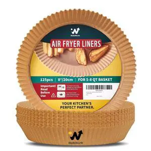 GSM Air Fryer Liners Disposable Round, 8 for 58 Qt Basket GSM Air Fryer Liners Disposable Round, 8 for 58 Qt Basket