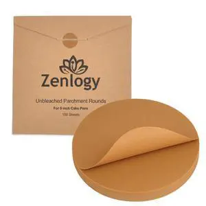 9-Inch Parchment Paper Rounds, 100 Sheets, Unbleached, Pre-Cut 9-Inch Parchment Paper Rounds, 100 Sheets, Unbleached, Pre-Cut