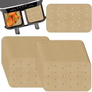 Air Fryer Parchment Paper Liners 200 Sheets - Disposable Liners Compatible With Ninja Foodi, Rectangle Perforated Baking Paper for 8 Quart 6-in-1 Dual Basket Accessories Air Fryer Parchment Paper Liners 200 Sheets - Disposable Liners Compatible With Ninja Foodi, Rectangle Perforated Baking Paper for 8 Quart 6-in-1 Dual Basket Accessories