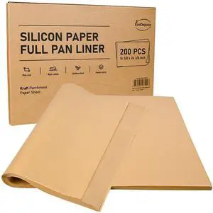Stick Precut Parchment Paper Baking Sheets Full Pan liner for Bake (16-3/8" x 24-3/8",Unbleached,200PCS) Stick Precut Parchment Paper Baking Sheets Full Pan liner for Bake (16-3/8" x 24-3/8",Unbleached,200PCS)