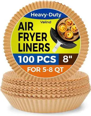 Air Fryer Liners Disposable: 100Pcs 8 Inch Round Max Xl Large Cooker Liners Air Fryer Liners Disposable: 100Pcs 8 Inch Round Max Xl Large Cooker Liners