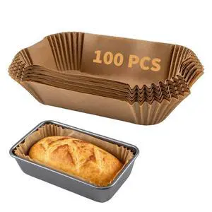 100 Pcs Loaf Pan Liners for Baking Bread 9x5 Inch, Disposable Non-Stick Bread Pan Liners, Pre Formed Rectangle Parchment Paper, Perfect for Baking Banana Bread, Cakes, Sourdough Bread(Brown) 100 Pcs Loaf Pan Liners for Baking Bread 9x5 Inch, Disposable Non-Stick Bread Pan Liners, Pre Formed Rectangle Parchment Paper, Perfect for Baking Banana Bread, Cakes, Sourdough Bread(Brown)