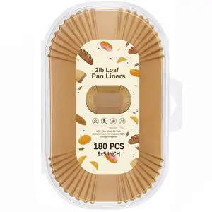 Loaf Pan Liners for Baking Bread 9x5 Inch - 180 PCS Non-Stick Parchment Paper Liners - Disposable Bread Pans Liner for Sourdough Bread, Banana Bread, Cakes, Baking Accessories Loaf Pan Liners for Baking Bread 9x5 Inch - 180 PCS Non-Stick Parchment Paper Liners - Disposable Bread Pans Liner for Sourdough Bread, Banana Bread, Cakes, Baking Accessories