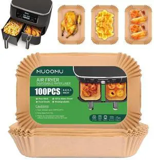 Air Fryer Disposable Paper Liners for Ninja Dual Airfryer Accessories, Non-Stick Parchment Rectangular for Baking, Oil Proof, Water Proof, for Microwave Oven (100PCS, 8.6in x 5.5in) Air Fryer Disposable Paper Liners for Ninja Dual Airfryer Accessories, Non-Stick Parchment Rectangular for Baking, Oil Proof, Water Proof, for Microwave Oven (100PCS, 8.6in x 5.5in)