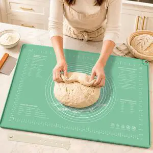 Platinum Silicone Pastry Mat with Measurements, 28 x 20 in Platinum Silicone Pastry Mat with Measurements, 28 x 20 in
