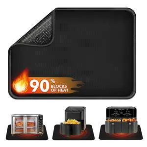 slip Air Fryer Mats for Countertop, 2mm Thick, 14x12 in, Black slip Air Fryer Mats for Countertop, 2mm Thick, 14x12 in, Black
