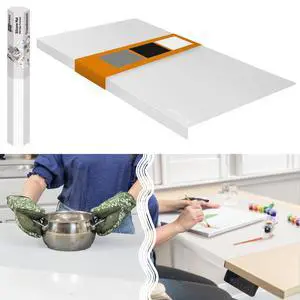 Extra Large Silicone Mats for Crafts with "Edge Protection" Silicone Table Mat Multipurpose Heat Resistant Silicone Mat No Folds or Wrinkles 1.5mm Thick, 36"x24", Translucent Extra Large Silicone Mats for Crafts with "Edge Protection" Silicone Table Mat Multipurpose Heat Resistant Silicone Mat No Folds or Wrinkles 1.5mm Thick, 36"x24", Translucent