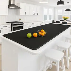 Silicone Mat 35.4"x23.6" Silicone Mats for Kitchen Counter Heat Resistant Mats for Countertop, Countertop Protector Mat, Edge Heightening Nonstick Waterproof Multipurpose Table Mat (Black) Silicone Mat 35.4"x23.6" Silicone Mats for Kitchen Counter Heat Resistant Mats for Countertop, Countertop Protector Mat, Edge Heightening Nonstick Waterproof Multipurpose Table Mat (Black)