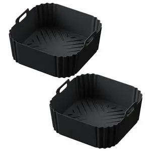 Air Fryer Silicone Liners for Ninja AF140 AF141 AF180 AF181 Air Fryer for Philips HD9270 Basket Baking,9inch Reusable square,Black×2 pack Air Fryer Silicone Liners for Ninja AF140 AF141 AF180 AF181 Air Fryer for Philips HD9270 Basket Baking,9inch Reusable square,Black×2 pack