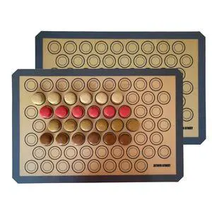 Macaron Silicone Baking Mats - Set of 2 - Full Size - 16 x 24 in (40 x 60 cm), Non-Stick Macaron Mat for Perfect Baking - Dishwasher & Oven Safe, Ideal for Macarons, Cookies, Bread, and More Macaron Silicone Baking Mats - Set of 2 - Full Size - 16 x 24 in (40 x 60 cm), Non-Stick Macaron Mat for Perfect Baking - Dishwasher & Oven Safe, Ideal for Macarons, Cookies, Bread, and More