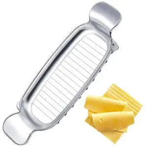 304 Stainless Steel Cheese & Butter Slicer All-Metal Body with 16 Precision Wires, Dishwasher Safe Kitchen Tool for Block Cheese, Butter, Soft Fruits, Eggs (No Coating, Non-Toxic) 304 Stainless Steel Cheese & Butter Slicer All-Metal Body with 16 Precision Wires, Dishwasher Safe Kitchen Tool for Block Cheese, Butter, Soft Fruits, Eggs (No Coating, Non-Toxic)