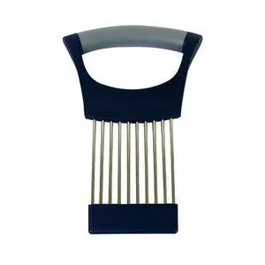 Stainless Steel Onion Holder for Slicing, Vegetable Chopper Assistant with Protective Cover, Food Holder Choppers for Tomatoes Potatoes Meat Lemon, Kitchen Gadget (Blue) Stainless Steel Onion Holder for Slicing, Vegetable Chopper Assistant with Protective Cover, Food Holder Choppers for Tomatoes Potatoes Meat Lemon, Kitchen Gadget (Blue)