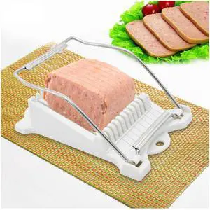 Spam Slicer,Multipurpose Luncheon Meat Slicer,Stainless Steel Wire Egg Slicer,Cuts 10 Slices For fruit,Onions,Soft Food and Ham Spam Slicer,Multipurpose Luncheon Meat Slicer,Stainless Steel Wire Egg Slicer,Cuts 10 Slices For fruit,Onions,Soft Food and Ham