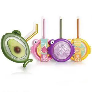 Silicone Food Storage Containers, 4Pcs Avocado Saver Produce Holder Silicone Food Storage Containers, 4Pcs Avocado Saver Produce Holder