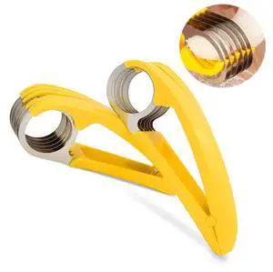 Banana Slicer Fruit and Vegetable Salad Peeler Fruit Cutter sausage ham Peeler slicers Kitchen Tools, Yellow Banana Slicer Fruit and Vegetable Salad Peeler Fruit Cutter sausage ham Peeler slicers Kitchen Tools, Yellow