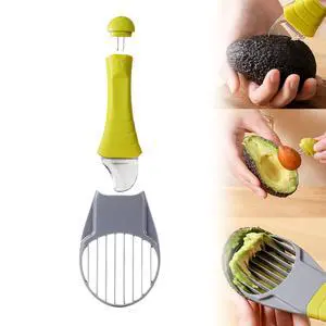 Slicer Tool 3 in 1, Avocado Cutter Tool, Avocado Peeler - 3-in-1: Slice/Pit/Scoop, Safe & Easy for All Ages, Slides into Drawer, Great Gift for Friends/Colleagues - Avacado Tool Slicer Tool 3 in 1, Avocado Cutter Tool, Avocado Peeler - 3-in-1: Slice/Pit/Scoop, Safe & Easy for All Ages, Slides into Drawer, Great Gift for Friends/Colleagues - Avacado Tool