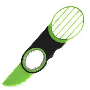 3-in-1 Avocado Slicer Knife with Pitter & Peeler, Stainless Steel Blade Avocado Cutter Tool for Slicing, Pitting & Scooping Dishwasher Safe, Green 3-in-1 Avocado Slicer Knife with Pitter & Peeler, Stainless Steel Blade Avocado Cutter Tool for Slicing, Pitting & Scooping Dishwasher Safe, Green