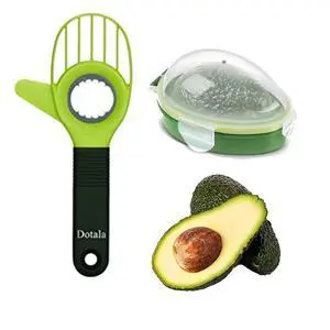 3 in 1 Avocado Slicer Tool and Saver Keeper,Avocado Pit Remover and Cutter as knife peeler scoop with Comfort-Grip Handle (Green-(Slicer+Saver)) 3 in 1 Avocado Slicer Tool and Saver Keeper,Avocado Pit Remover and Cutter as knife peeler scoop with Comfort-Grip Handle (Green-(Slicer+Saver))