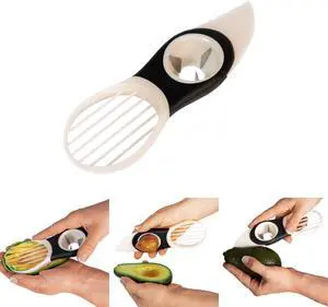 Avocado Fruit Slicer Pitter 3 in 1 Banana Dragon Fruit Peach Pear Passionfruit White & Black Kitchen Gadget Tool Comfortable to Grip Core Remover Food Safe Fruit & Vegetable Avocado Fruit Slicer Pitter 3 in 1 Banana Dragon Fruit Peach Pear Passionfruit White & Black Kitchen Gadget Tool Comfortable to Grip Core Remover Food Safe Fruit & Vegetable
