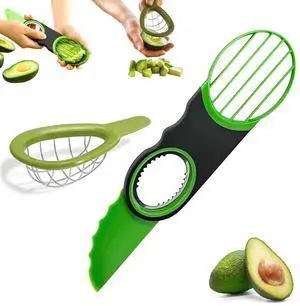2 Pack Avocado Slicer Set, 3-in-1 Avocado Cutter Slicer Pitter Peeler, Dishwasher Safe, Multi-Functional Kitchen Avocado Prep Tool 2 Pack Avocado Slicer Set, 3-in-1 Avocado Cutter Slicer Pitter Peeler, Dishwasher Safe, Multi-Functional Kitchen Avocado Prep Tool