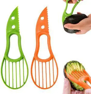 Lightweight Avocado Slicer ToolAvocado Cutter Tool 3-in-12 Pack (Orange + Green) Lightweight Avocado Slicer ToolAvocado Cutter Tool 3-in-12 Pack (Orange + Green)