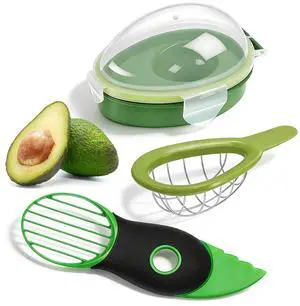 Egg Slicers, Avocado 3 Piece Set with Avocado Container, Includes Avocado Slicer and Avocado Cutter Tool, Dishwasher Safe for Slicing, Dicing and Keeping Avocados Fresh Egg Slicers, Avocado 3 Piece Set with Avocado Container, Includes Avocado Slicer and Avocado Cutter Tool, Dishwasher Safe for Slicing, Dicing and Keeping Avocados Fresh