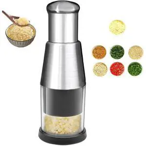 Manual Pressed Chopper, 1PCS,2025 Upgraded Compact Mini Dicer Food,Functional Manual, Stainless Steel Hand Food Chopper Garlic Press for Mincing Garlic Press Stainless Steel Manual Pressed Chopper, 1PCS,2025 Upgraded Compact Mini Dicer Food,Functional Manual, Stainless Steel Hand Food Chopper Garlic Press for Mincing Garlic Press Stainless Steel